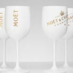 White Acrylic Champagne Flute - BNP Tennis Open at Indian Wells Tennis Garden